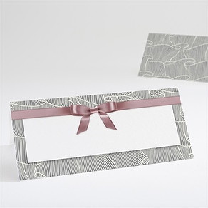 Marque-place mariage beauté du gris