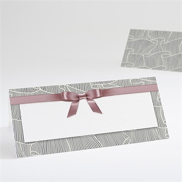 Marque-place mariage beauté du gris