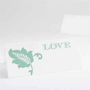 Marque-place mariage vert amande