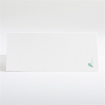 Marque-place mariage vert amande - Dos du marque-place