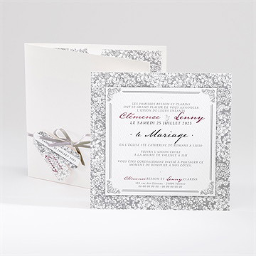 Faire-part mariage floral et romantique