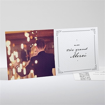 Remerciement mariage floral et romantique