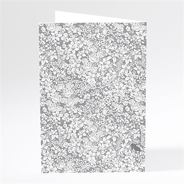 Menu mariage floral et romantique - Dos du menu