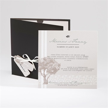 Faire-part mariage nature raffinée