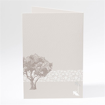 Menu mariage nature raffinée - Dos du menu