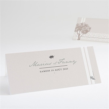 Marque-place mariage nature raffinée