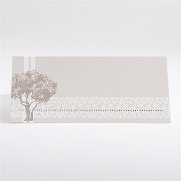 Marque-place mariage nature raffinée - Dos du marque-place