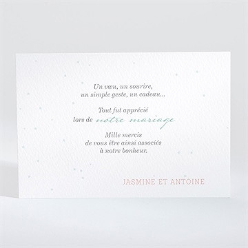 Remerciement mariage notre conte de fée - Dos du faire-part