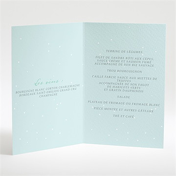 Menu mariage notre conte de fée - Menu ouvert