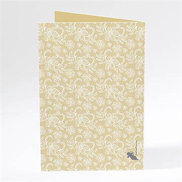 Menu mariage jaune et blanc - Dos du menu