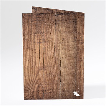 Menu mariage boisé rustique chic - Dos du menu