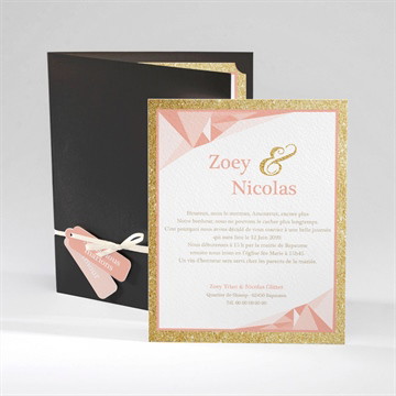 Faire-part mariage formes géométriques tendance