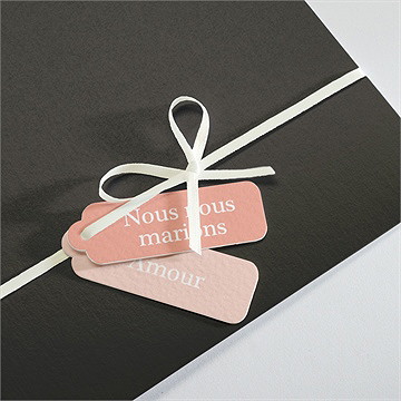 Faire-part mariage formes géométriques tendance - Détail de la pochette