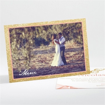 Remerciement mariage formes géométriques tendance