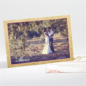 Remerciement mariage formes géométriques tendance