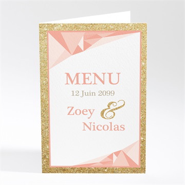 Menu mariage formes géométriques tendance