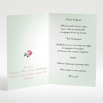 Menu mariage garden party - Menu ouvert