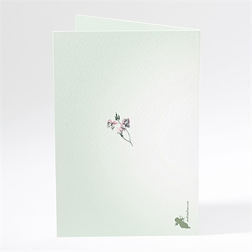 Menu mariage garden party - Dos du menu