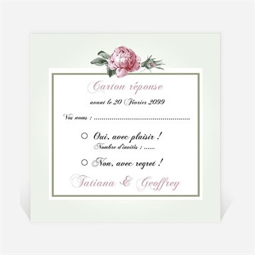 Carton réponse mariage garden party