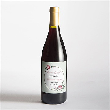 Etiquette de bouteille mariage garden party - Mise en situation