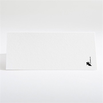 Marque-place mariage couronne fleurs violettes - Dos du marque-place