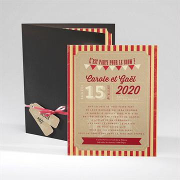 Faire-part mariage le cirque
