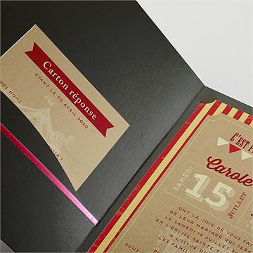 Faire-part mariage le cirque - Détail du faire-part