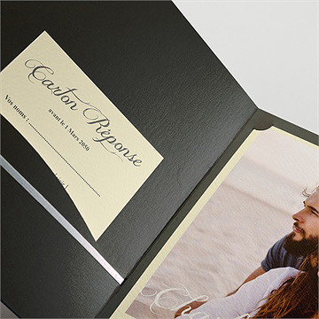 Faire-part mariage annonce en grande photo - Détail du faire-part