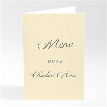 Menu mariage annonce en grande photo