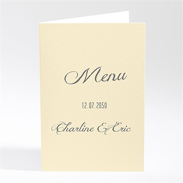 Menu mariage annonce en grande photo
