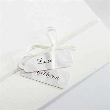 Faire-part mariage cadre cuivré - Détail de la pochette