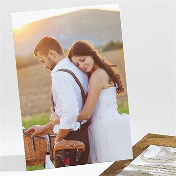 Remerciement mariage cadre cuivré