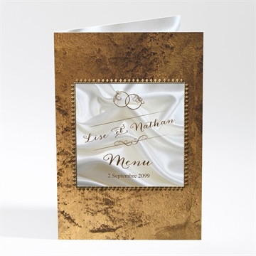 Menu mariage cadre cuivré