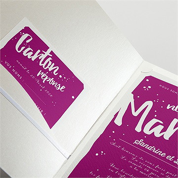 Faire-part mariage notre mariage - Détail du faire-part