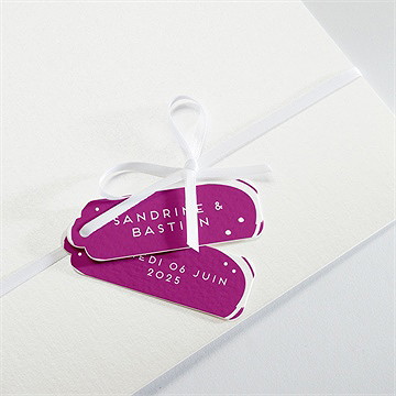 Faire-part mariage notre mariage - Détail de la pochette
