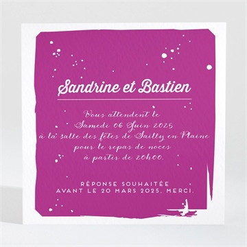 Carton d'invitation mariage notre mariage
