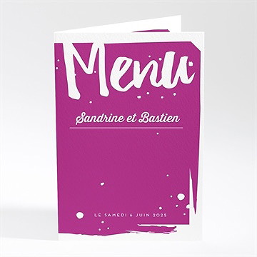 Menu mariage notre mariage