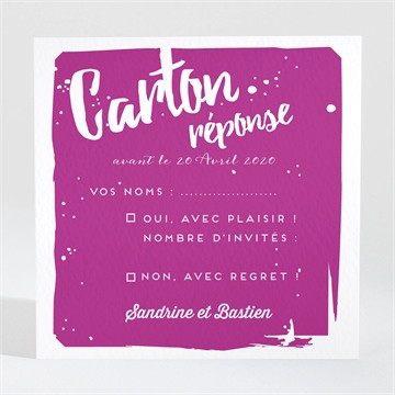 Carton réponse mariage notre mariage