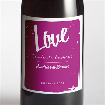 Etiquette de bouteille mariage notre mariage