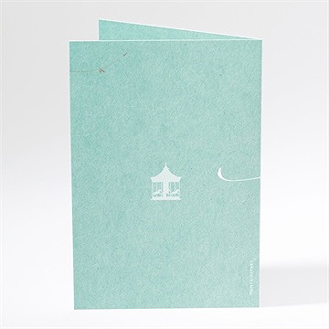 Menu mariage joli manège vintage - Dos du menu