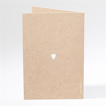 Menu mariage noir et kraft chic - Dos du menu