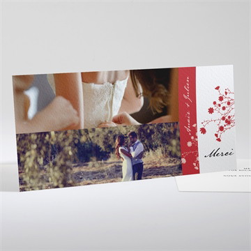 Remerciement mariage kraft et orange