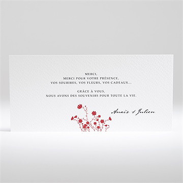 Remerciement mariage kraft et orange - Dos de la carte