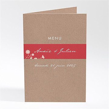 Menu mariage kraft et orange