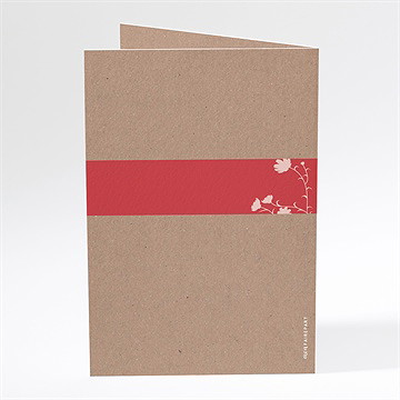 Menu mariage kraft et orange - Dos du menu