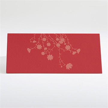 Marque-place mariage kraft et orange - Dos du marque-place