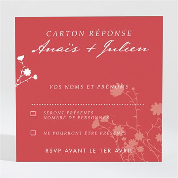 Carton réponse mariage kraft et orange