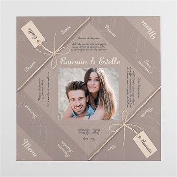 Menu mariage le duo cocotte - Vue dépliée