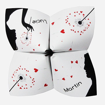 Menu mariage un oui en photo cocotte