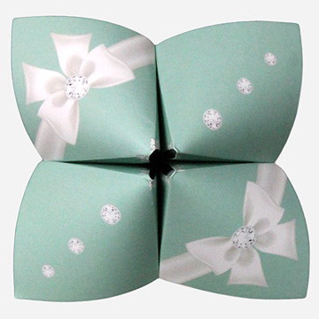 Menu mariage strass et paillettes cocotte